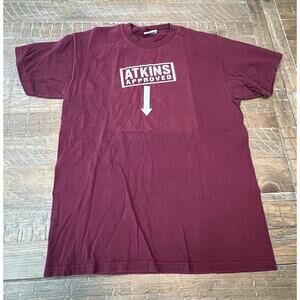 Atkins Approved Men’s Crew Neck Tee Size Medium Casual Short Sleeve T-shirt